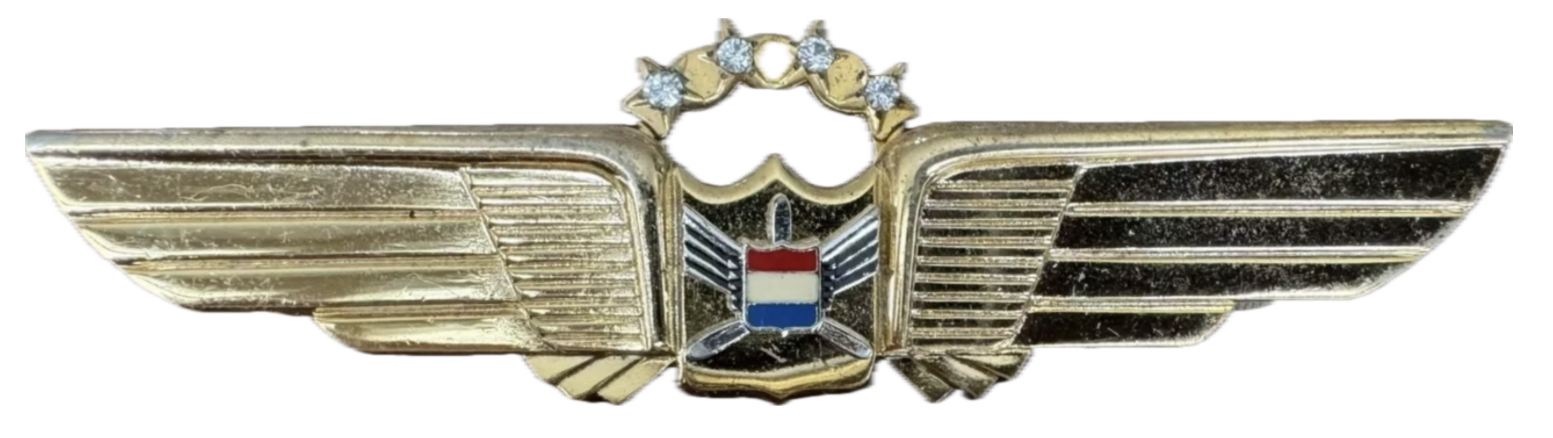 United Air Lines Pilot - 4 Diamonds (25 - 30 years of service)